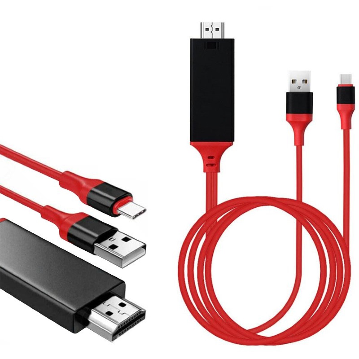 POWERMASTER PM-6019 USB Type-C To HDMI + USB Converter Cable 2m