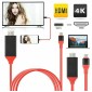 POWERMASTER PM-6019 USB Type-C To HDMI + USB Converter Cable 2m