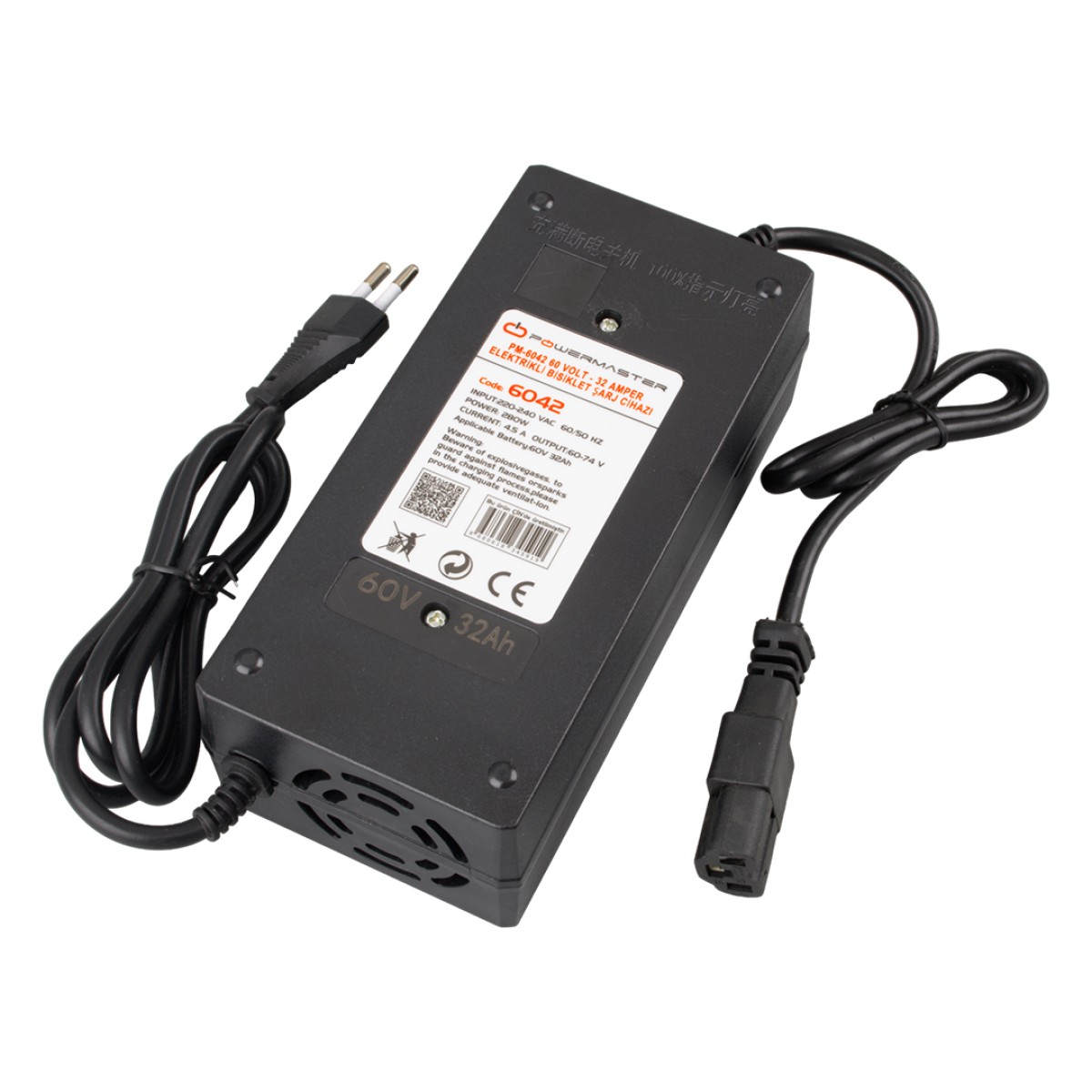 POWERMASTER PM-6042 60V/32Ah Φορτιστής Ηλεκτρικού Ποδηλάτου