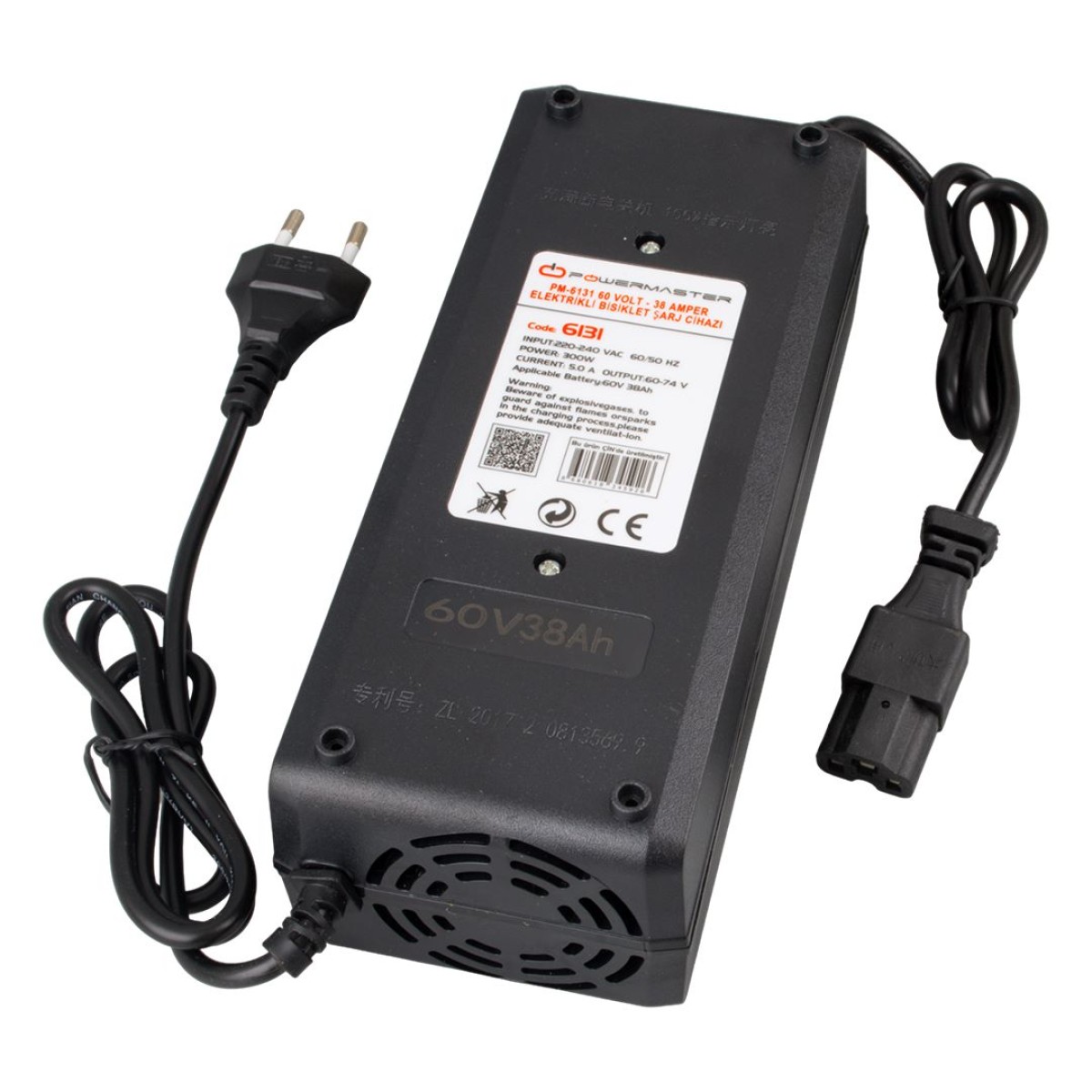 POWERMASTER PM-6131 60V/38Ah Φορτιστής Ηλεκτρικού Ποδηλάτου