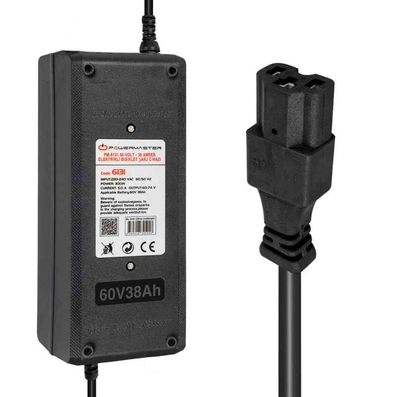 POWERMASTER PM-6131 60V/38Ah Φορτιστής Ηλεκτρικού Ποδηλάτου