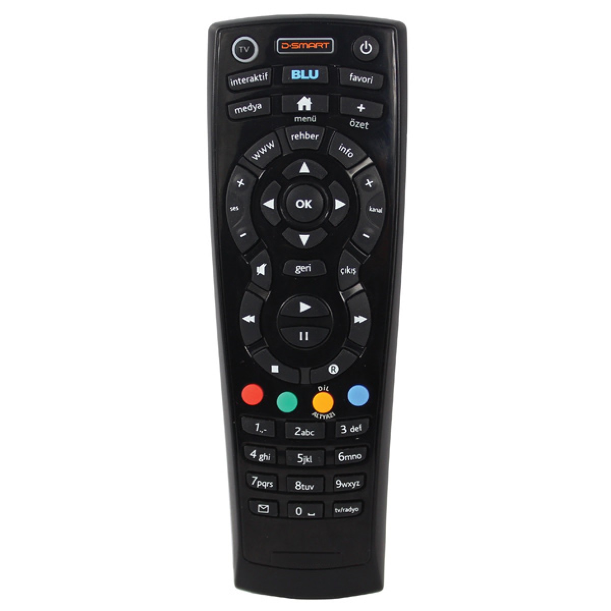 D-SMART BLU DVB-S Receiver Remote Control