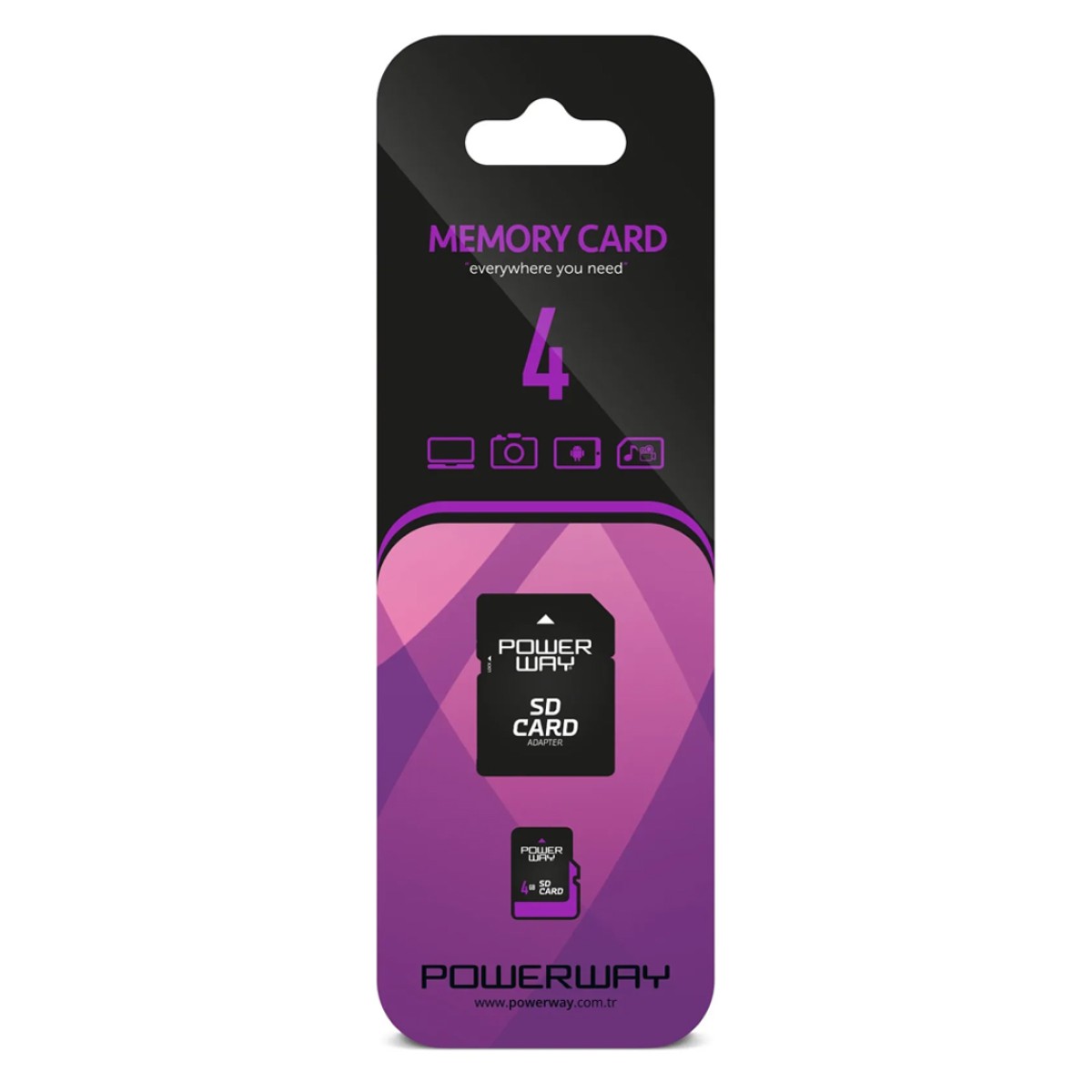 POWERWAY 4 GB MICRO SD CARD