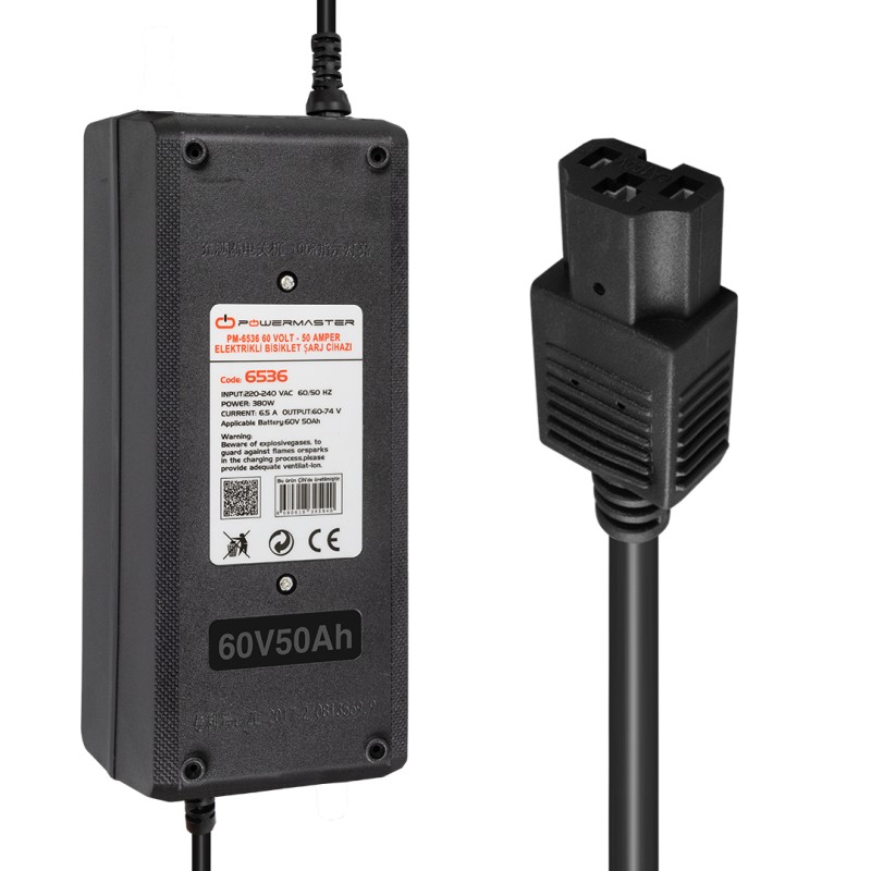 POWERMASTER PM-6536 60V/50Ah Φορτιστής Ηλεκτρικού Ποδηλάτου