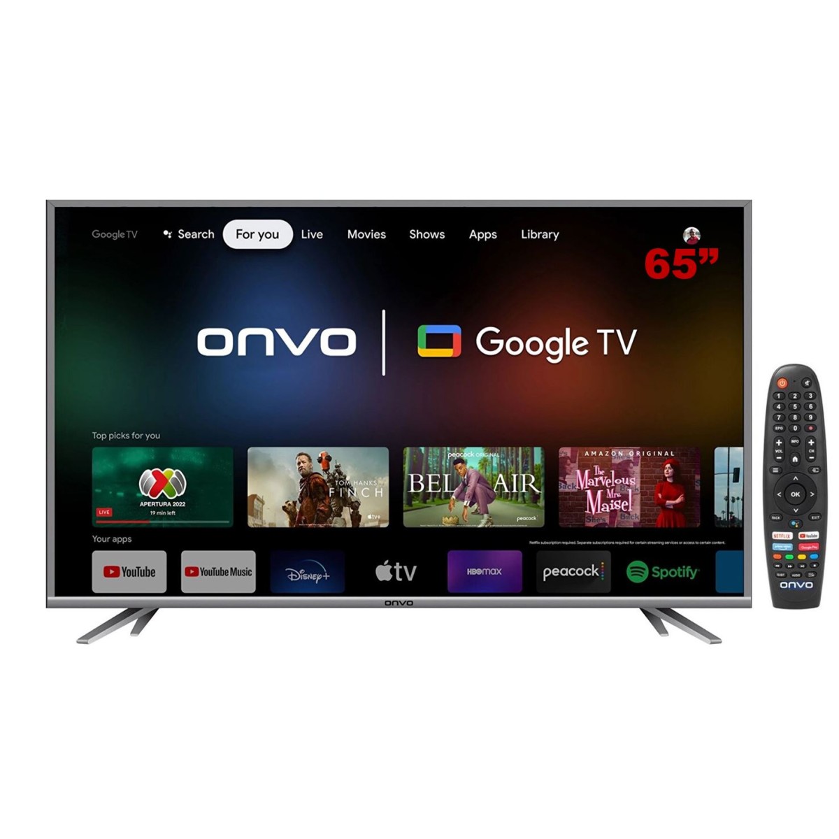 ONVO 65OV9000U ULTRA HD GOOGLE SMART LED TV