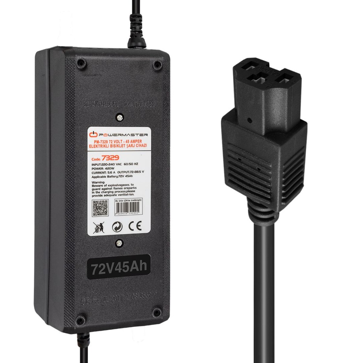 POWERMASTER PM-7329 72V/45Ah Φορτιστής Ηλεκτρικού Ποδηλάτου