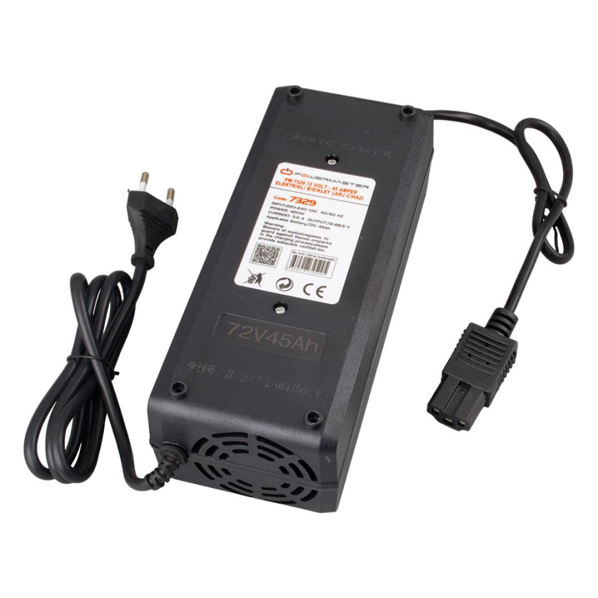 POWERMASTER PM-7329 72V/45Ah Φορτιστής Ηλεκτρικού Ποδηλάτου