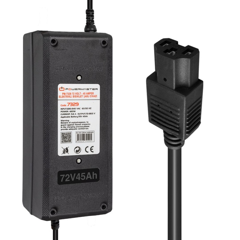 POWERMASTER PM-7329 72V/45Ah Φορτιστής Ηλεκτρικού Ποδηλάτου