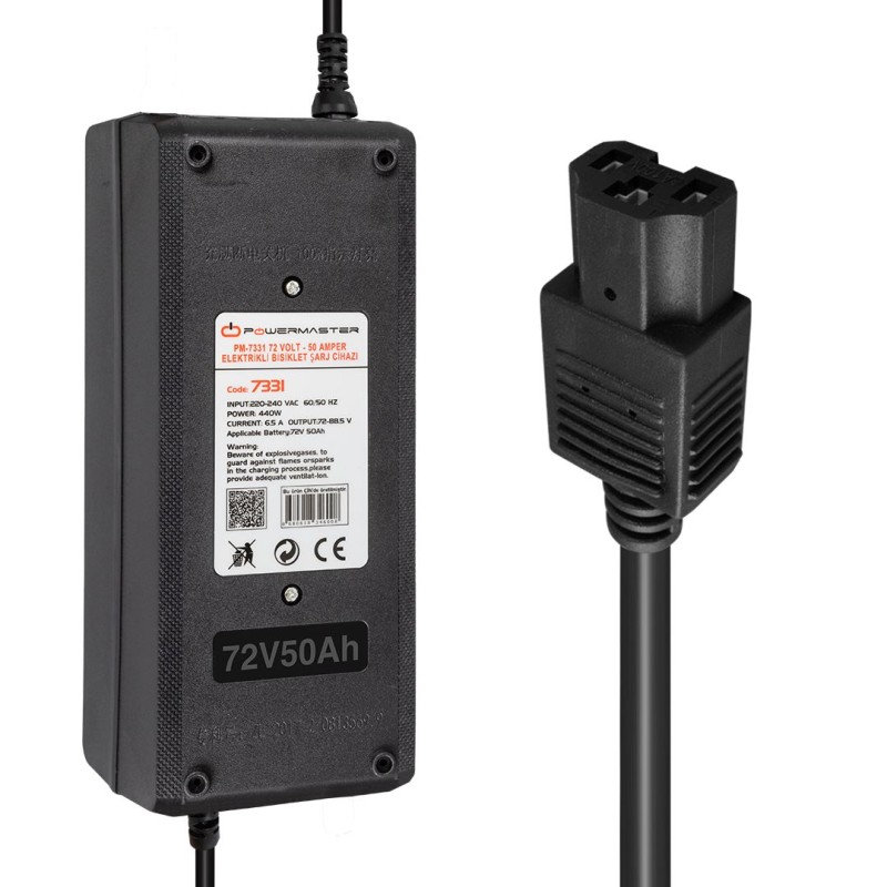 POWERMASTER PM-7331 72V/50Ah Φορτιστής Ηλεκτρικού Ποδηλάτου