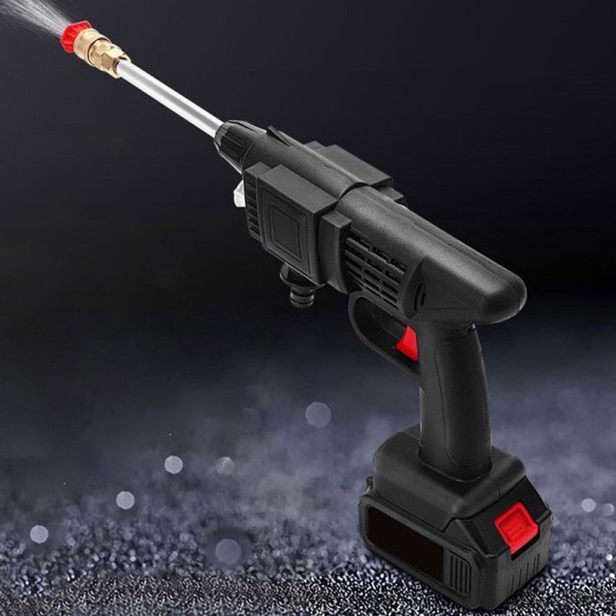POWERMASTER PM-7728 Φορητό Πιεστικό Πλυστικό Μπαταρίας με Πίεση 30bar