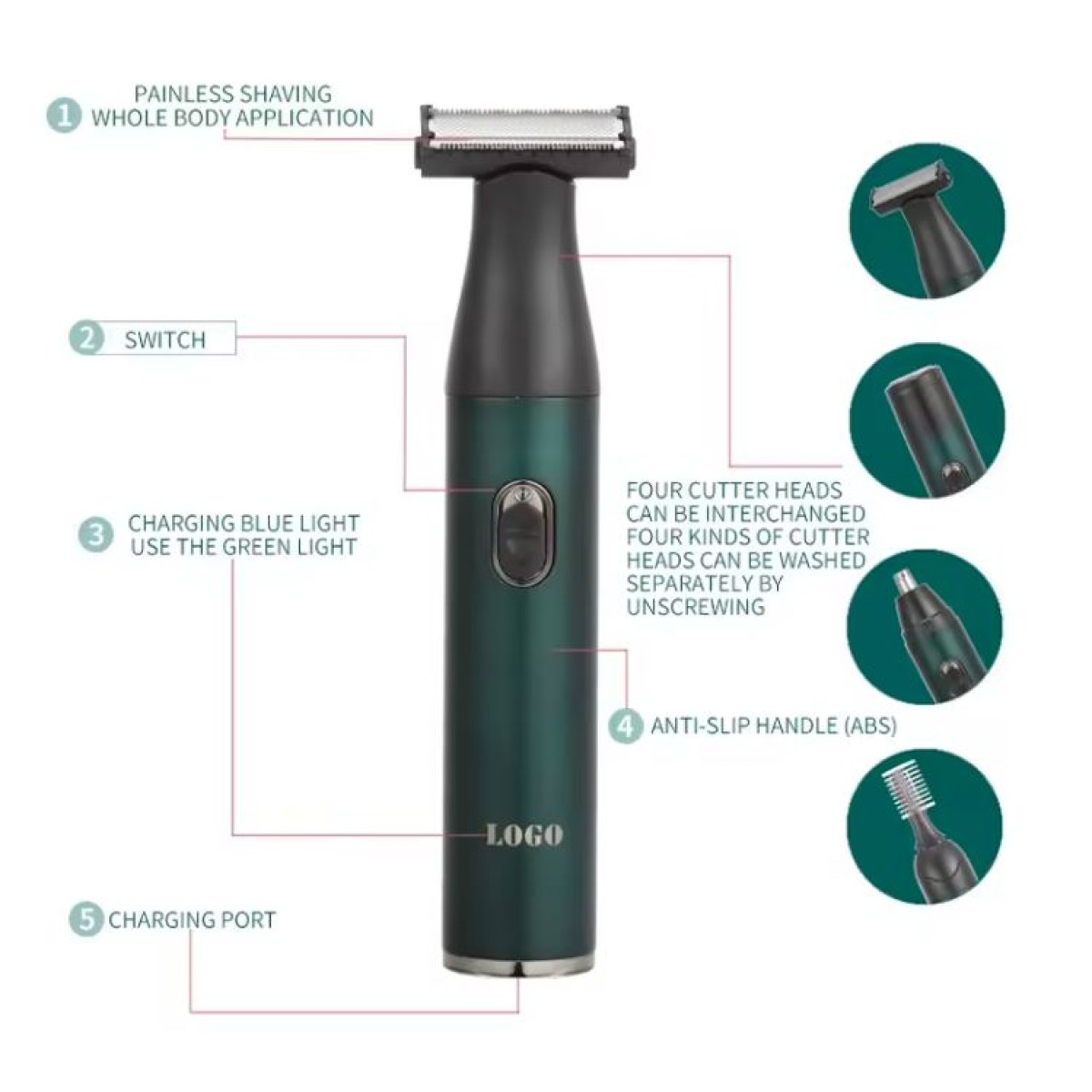 ELECTRIC SHAVER SET 4 IN 1