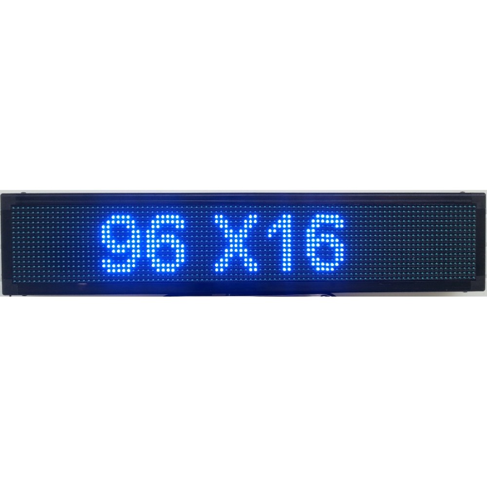 ΔΙΑΦΗΜΗΣΤΙΚΗ ΠΙΝΑΚΙΔΑ LED 96x16 ΜΠΛΕ ΔΙΠΛΗΣ ΟΨΗΣ