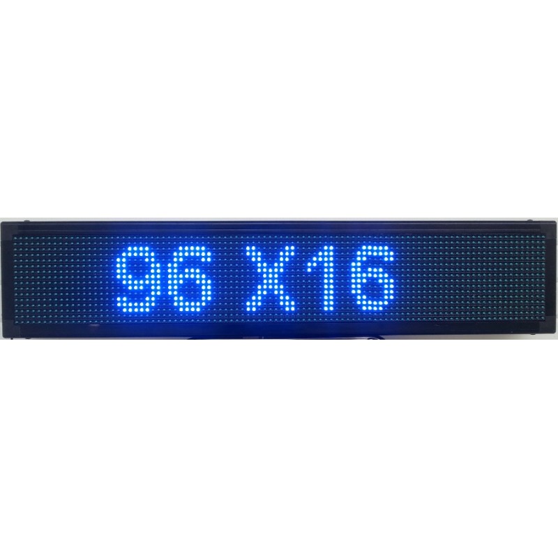 ΔΙΑΦΗΜΗΣΤΙΚΗ ΠΙΝΑΚΙΔΑ LED 96x16 ΜΠΛΕ ΔΙΠΛΗΣ ΟΨΗΣ