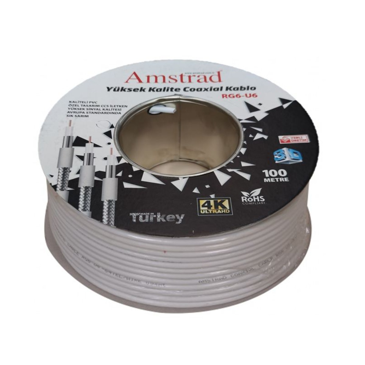 AMSTRAD COAXIAL CABLE RG6U6 100M. 64 WIRE