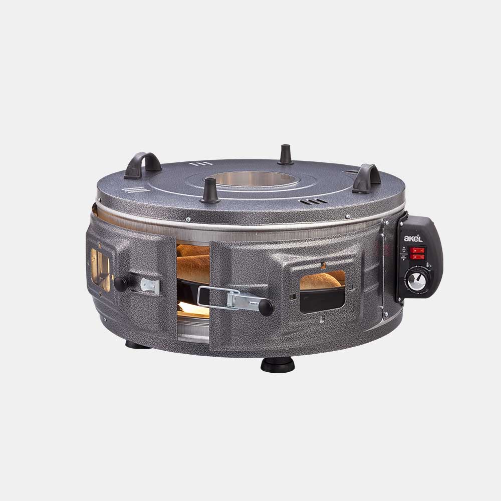 AKEL AF220 GROSS ROUND GREY OVEN WITH THERMOSTAT