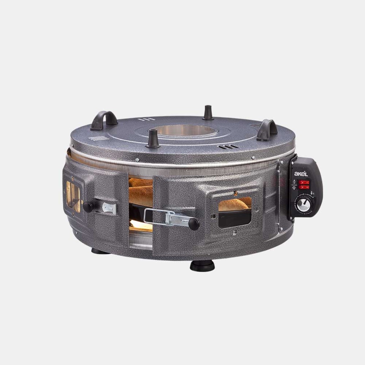 AKEL AF220 GROSS ROUND GREY OVEN WITH THERMOSTAT