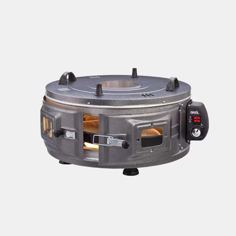 AKEL AF220 GROSS ROUND GREY OVEN WITH THERMOSTAT