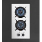 KUMTEL C3-20F WHITE GLASS DOMINO BUILT-IN COOKER