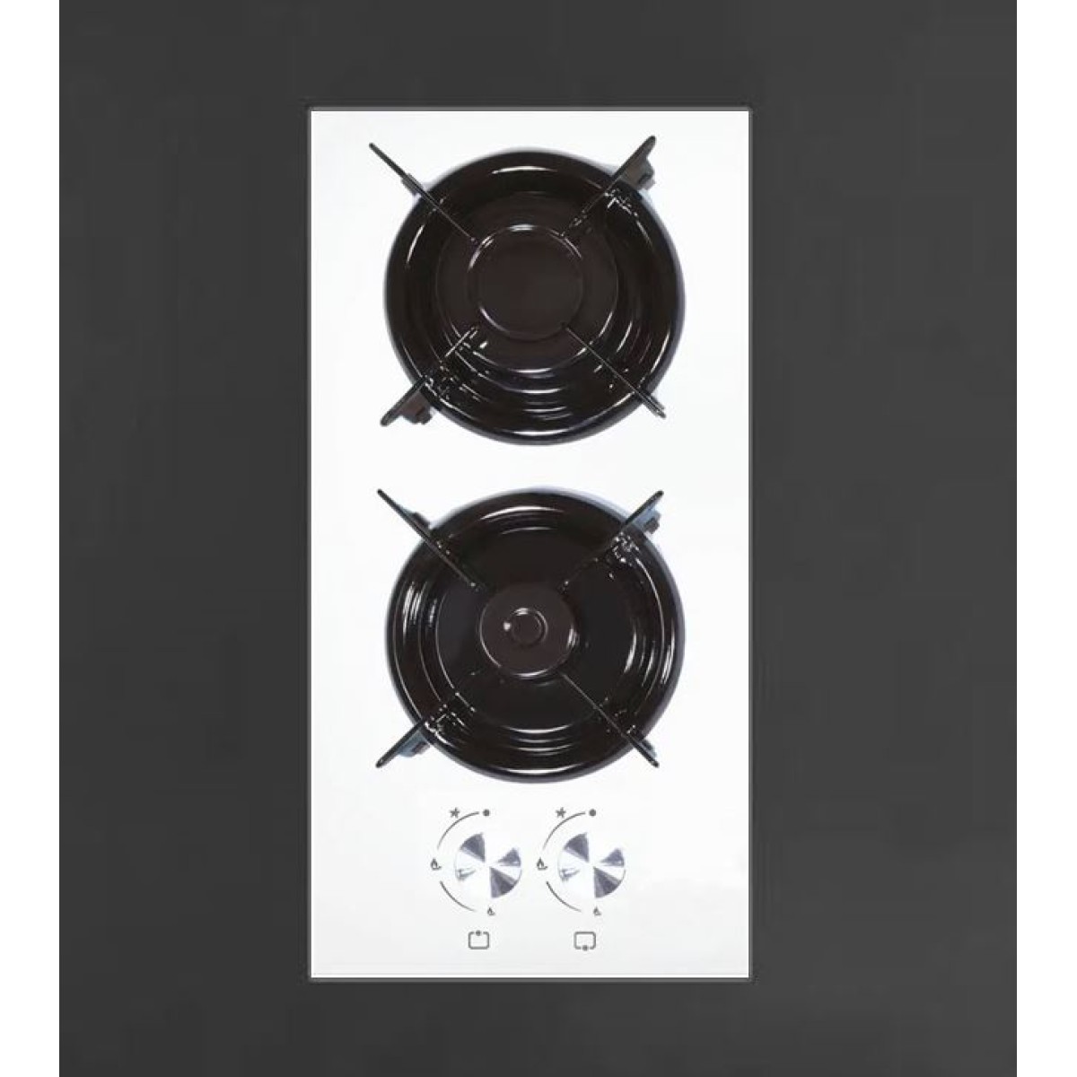 KUMTEL C3-20F WHITE GLASS DOMINO BUILT-IN COOKER