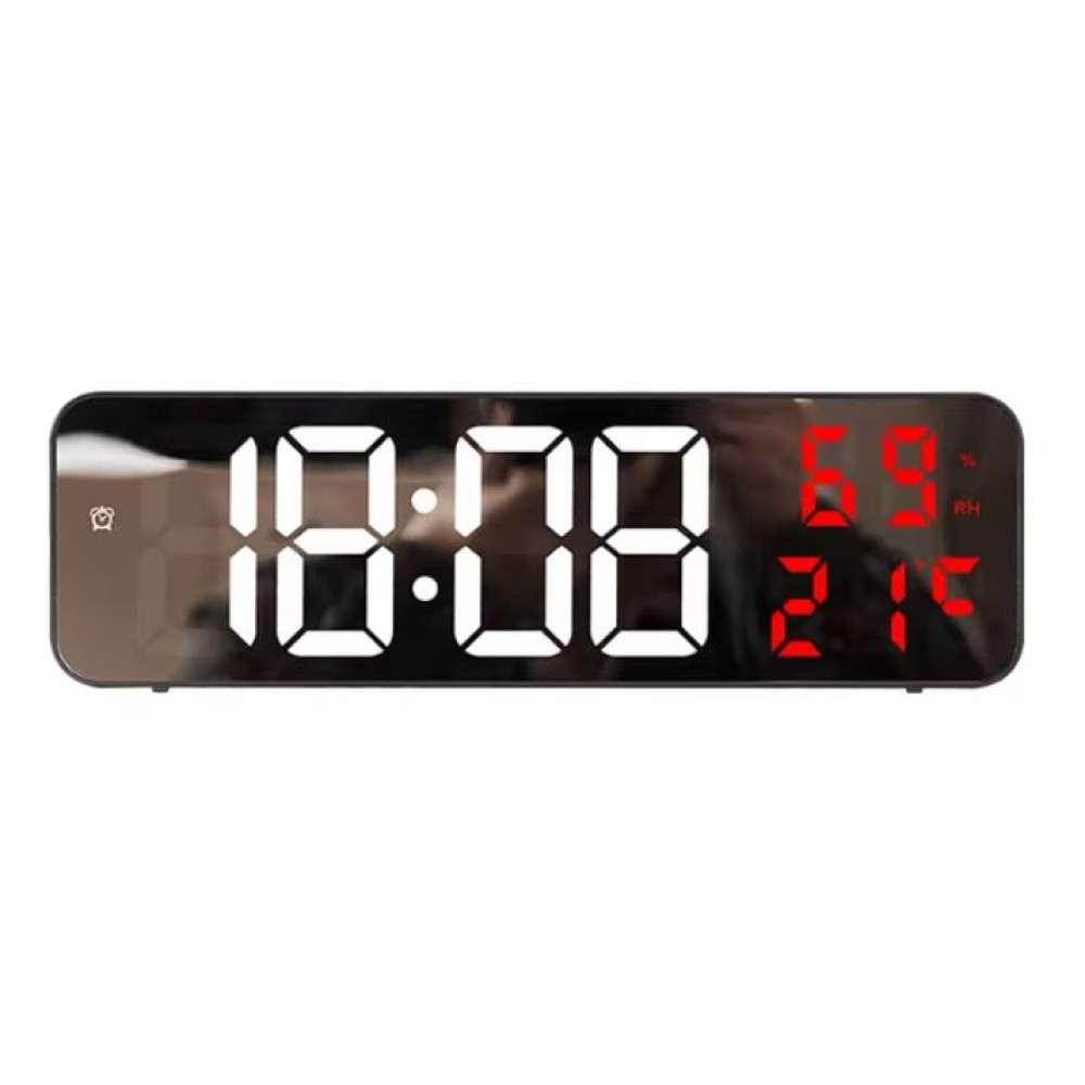 Διακοσμητικό Ρολόι Τοίχου / Επιτραπέζιο Ρολόι Μαύρη Βάση / Λευκό Φως