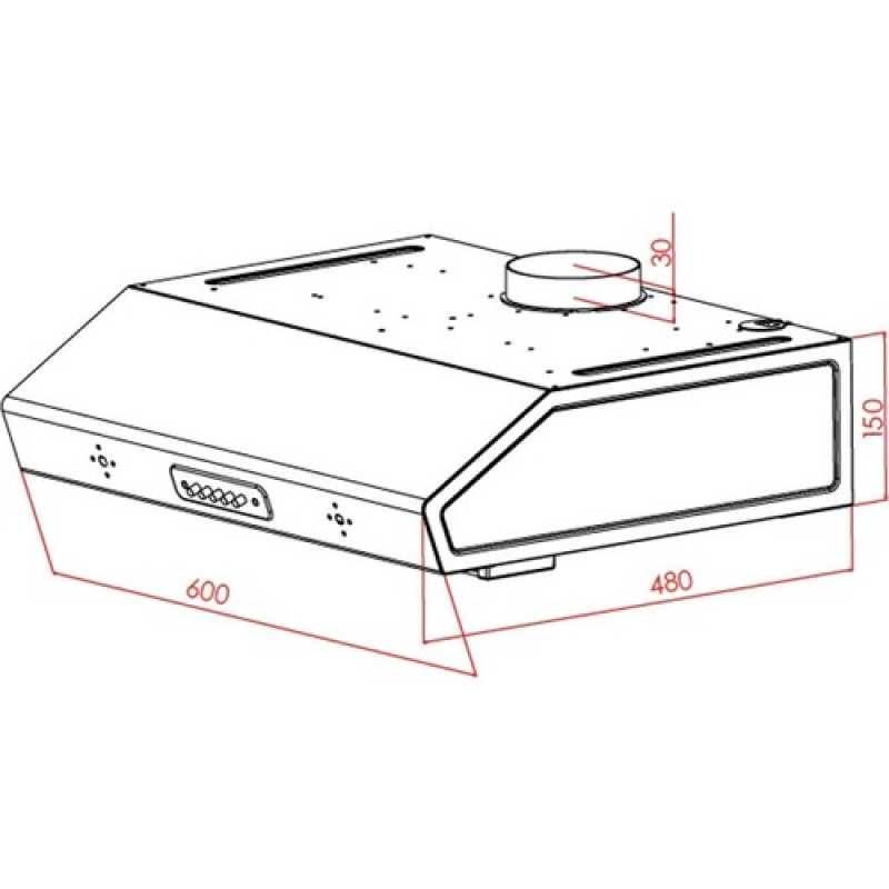KUMTEL DK6-711 COOKER HOOD BLACK