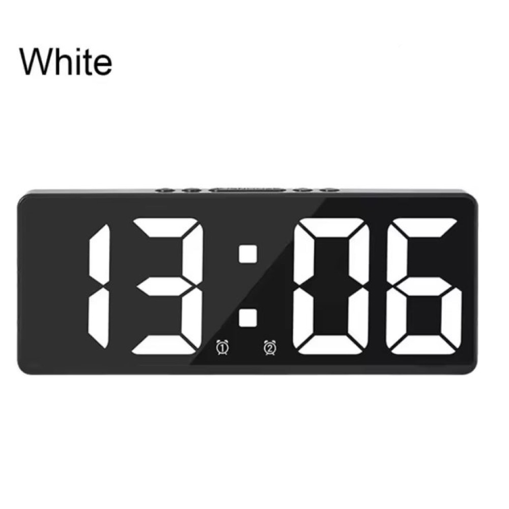 Διακοσμητικό Επιτραπέζιο Ρολόι Μαύρη Βάση Λευκό Φως