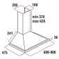 HAUSBERG HB-1260AB CHIMNEY HOOD 60CM WHITE