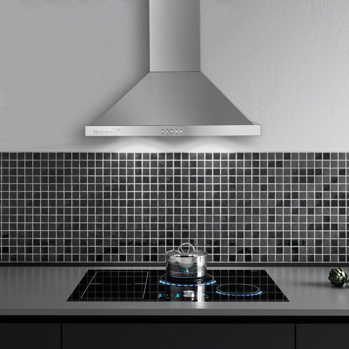 HAUSBERG HB-1260IN CHIMNEY HOOD 60CM INOX