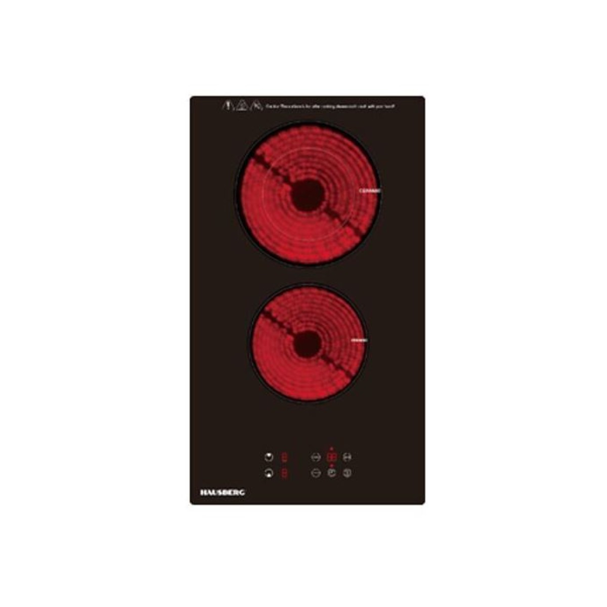 HAUSBERG HB-1536 BLACK GLASS DOMINO COOKER