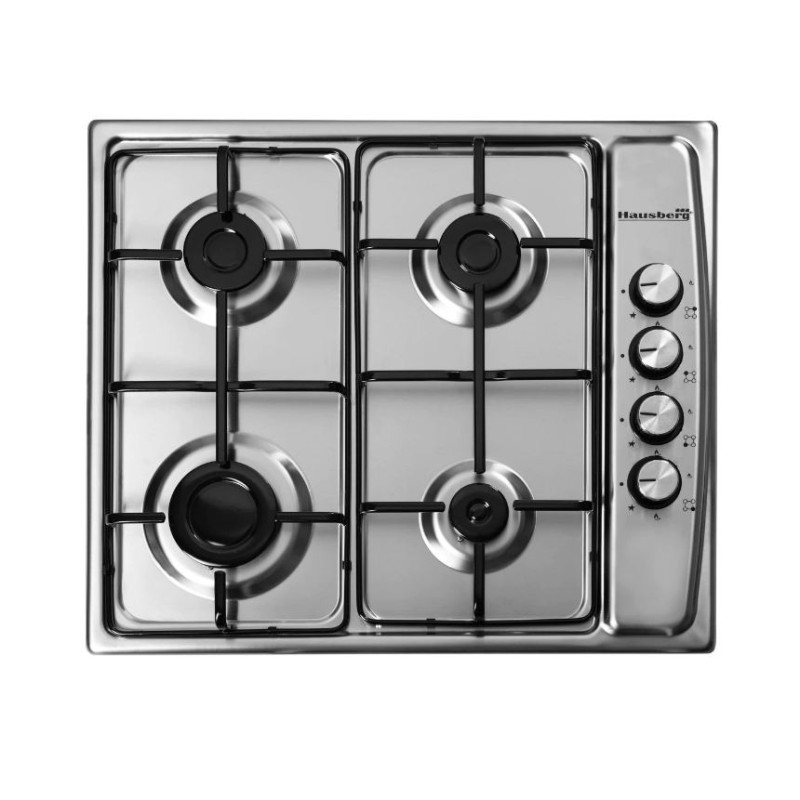 HAUSBERG HB-555 INOX 4 GAS Εντοιχιζόμενη Εστία