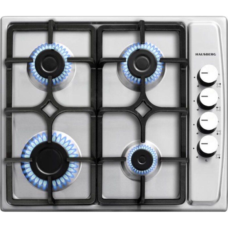HAUSBERG HB-556 INOX 4 GAS Εντοιχιζόμενη Εστία