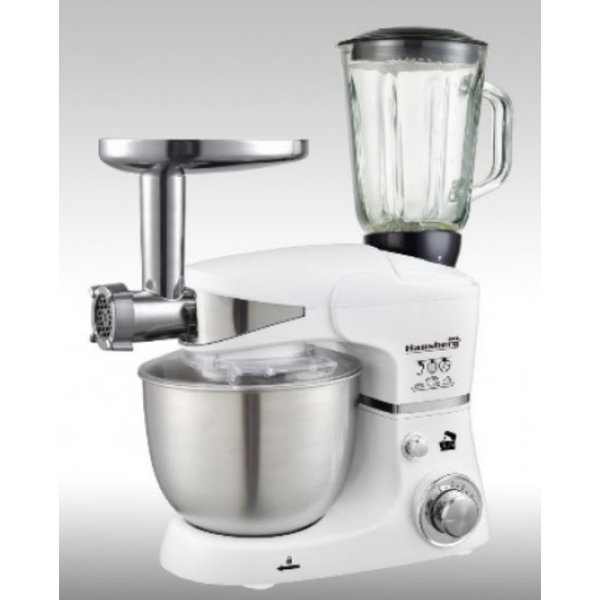 HAUSBERG HB-7605AB 1000W 3-σε-1 Επεξεργαστής Τροφίμων (Μίξερ / Μπλέντερ / Κρεατομηχανή)