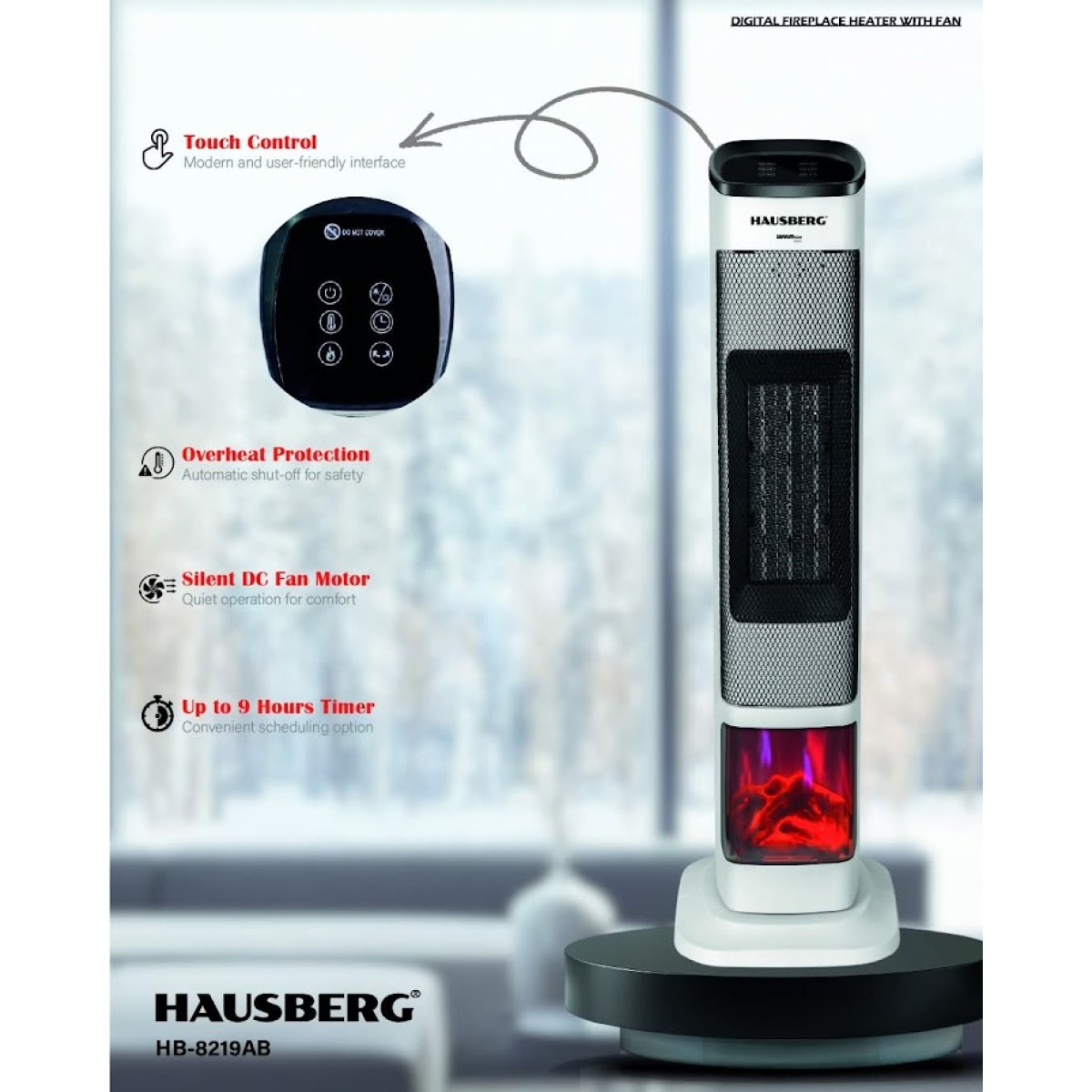 HAUSBERG HB-8219AB PTC CERAMIC HEATER