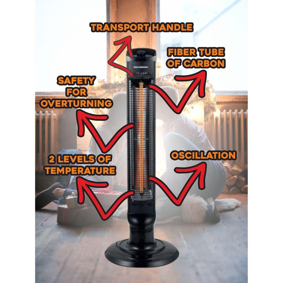HAUSBERG HB-8561NG CARBON HEATER 1000W