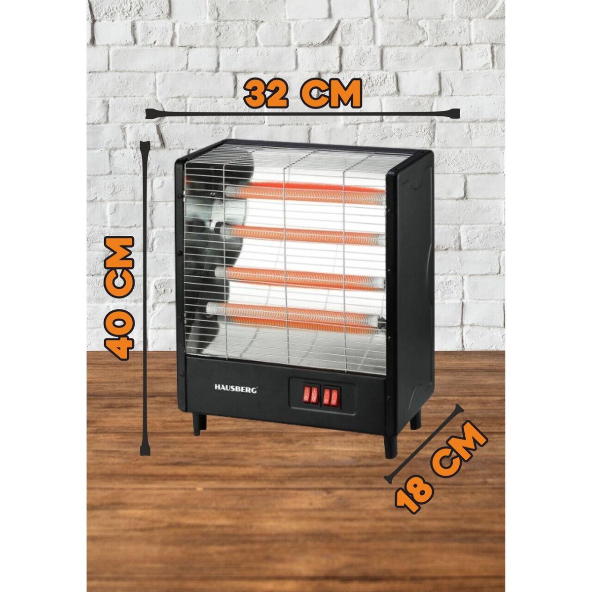 HAUSBERG HB-8803NG QUARTZ HEATER 2000W