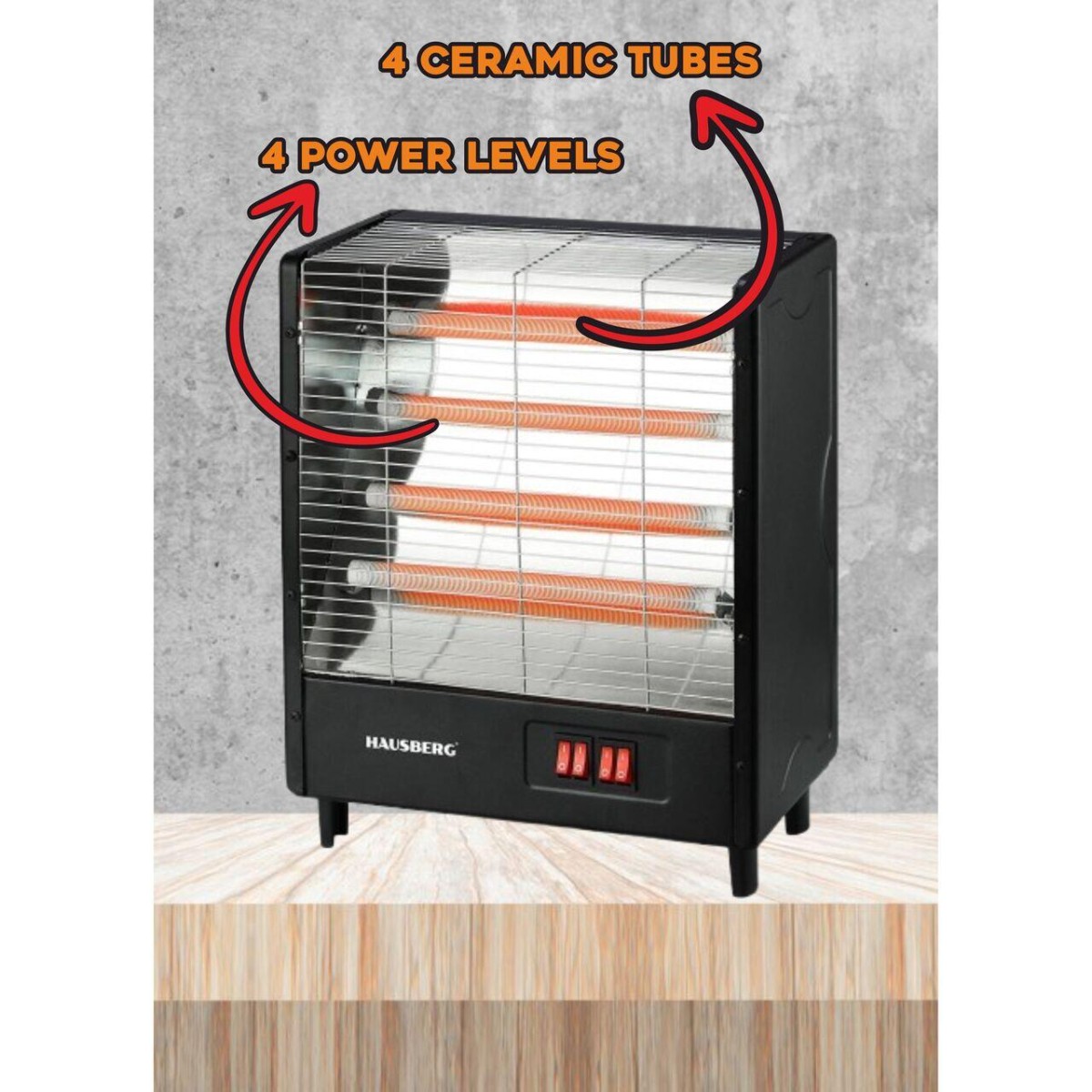 HAUSBERG HB-8803NG QUARTZ HEATER 2000W