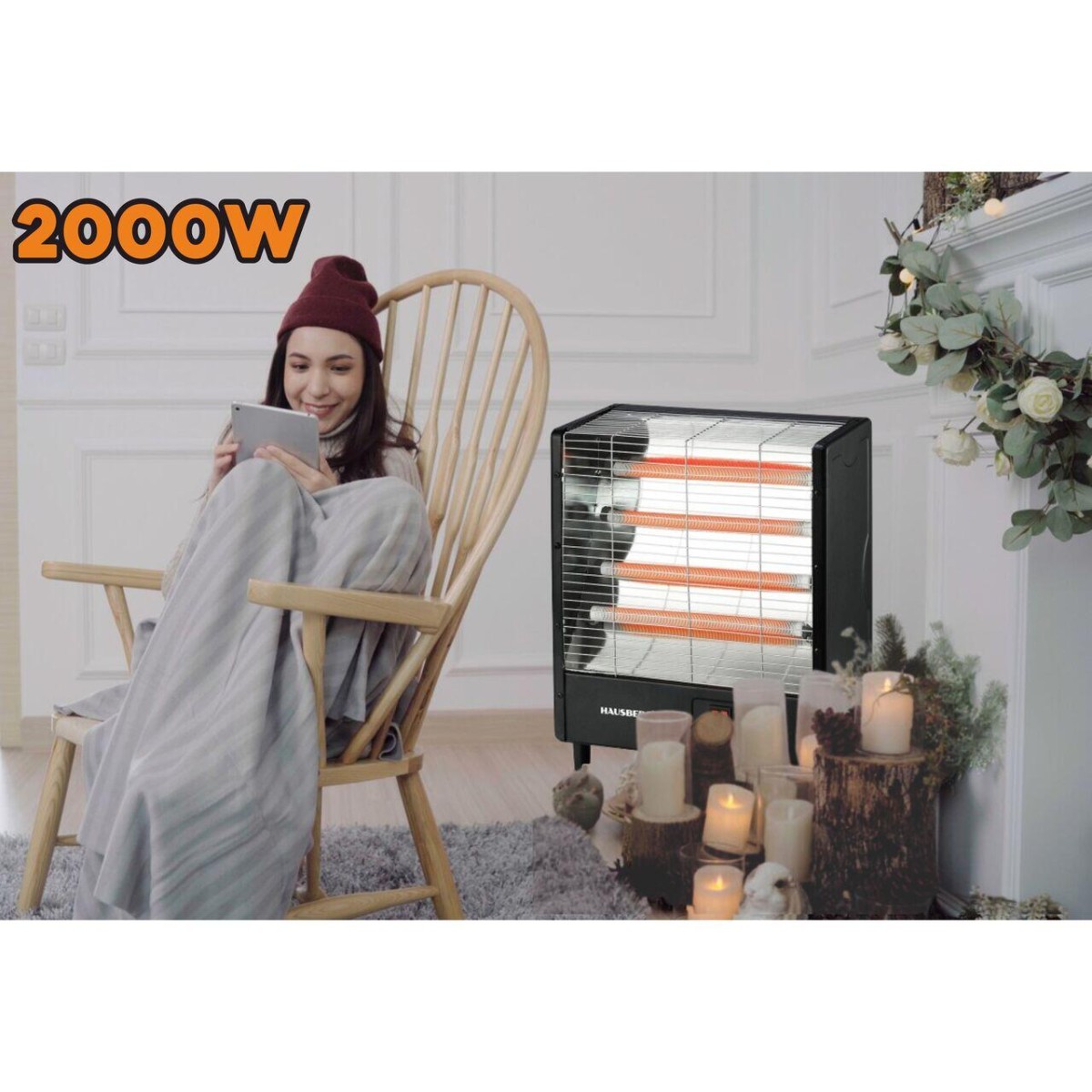 HAUSBERG HB-8803NG QUARTZ HEATER 2000W