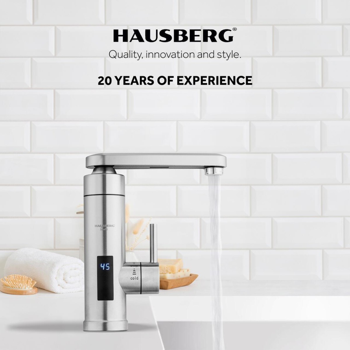 HAUSBERG HB-F5011 FREESTANDING TYPE SINK FAUCET WATER HEATER