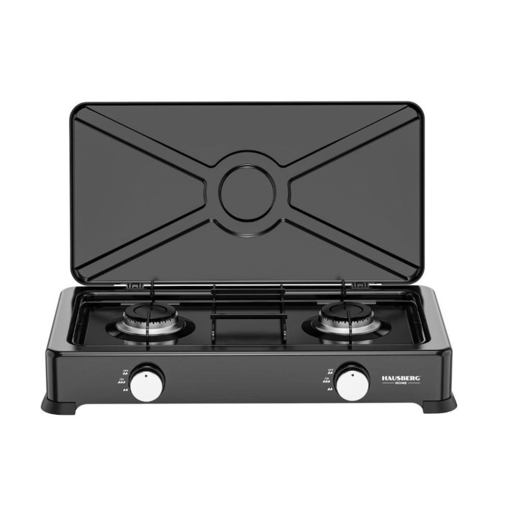 HAUSBERG HB-H402NG Εστία Υγραερίου Με 2 Μάτια BLACK