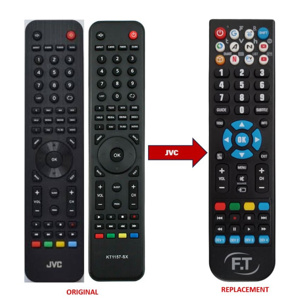 JVC KT-1157 REPLACEMENT REMOTE CONTROL