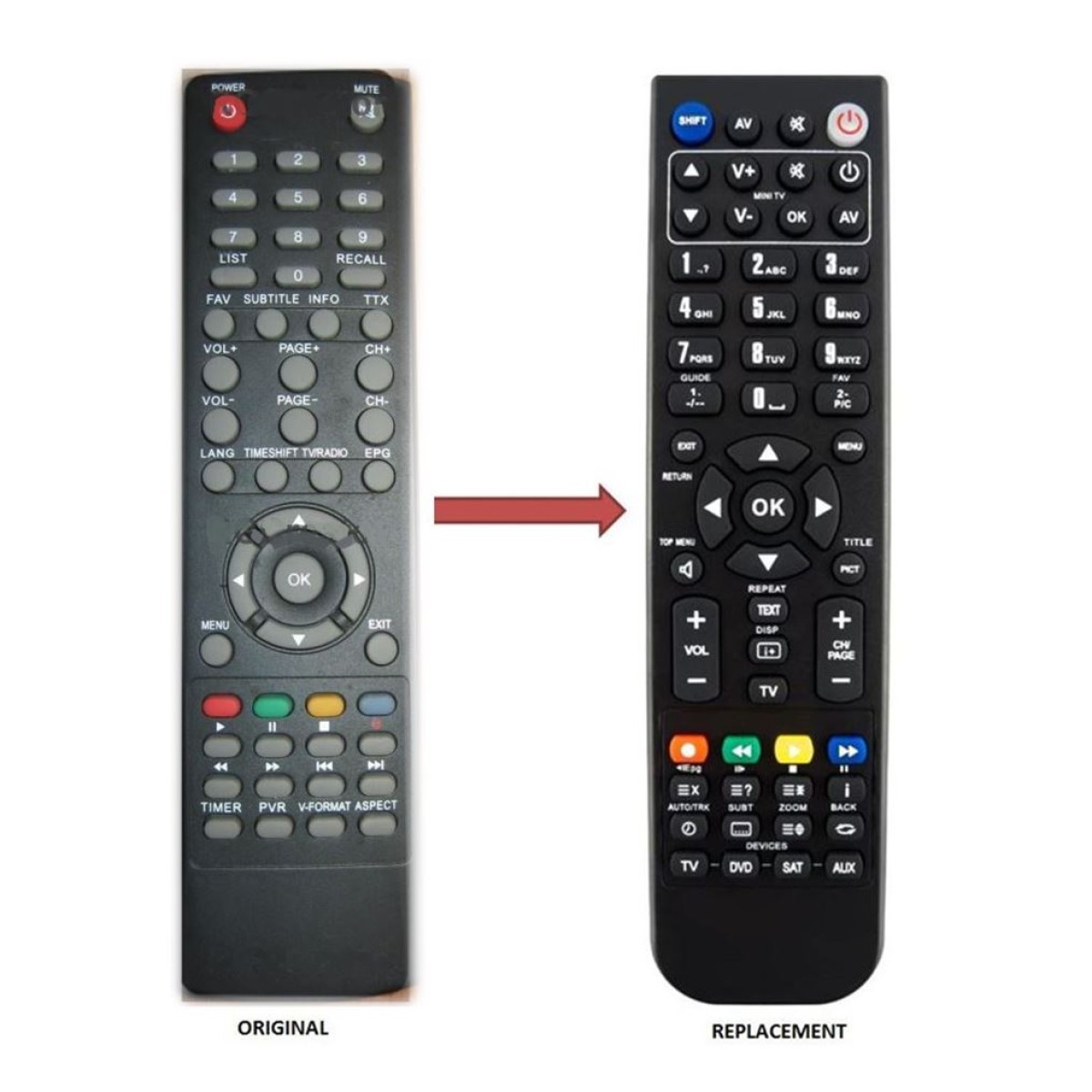 LEGENT HD4 TUNER MAX REPLACEMENT REMOTE CONTROL