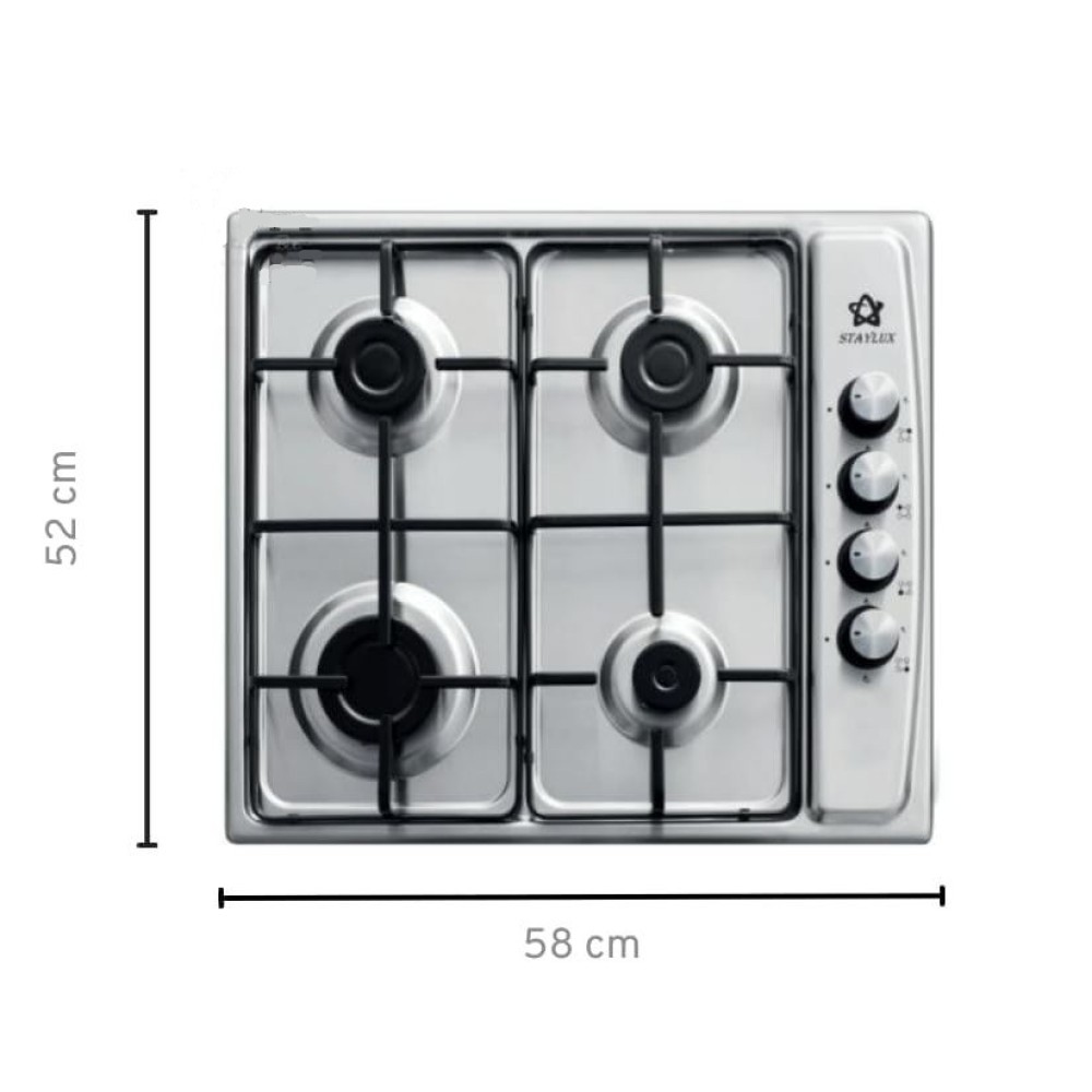 STAYLUX LX-410BF INOX 4 GAS Εντοιχιζόμενη Εστία