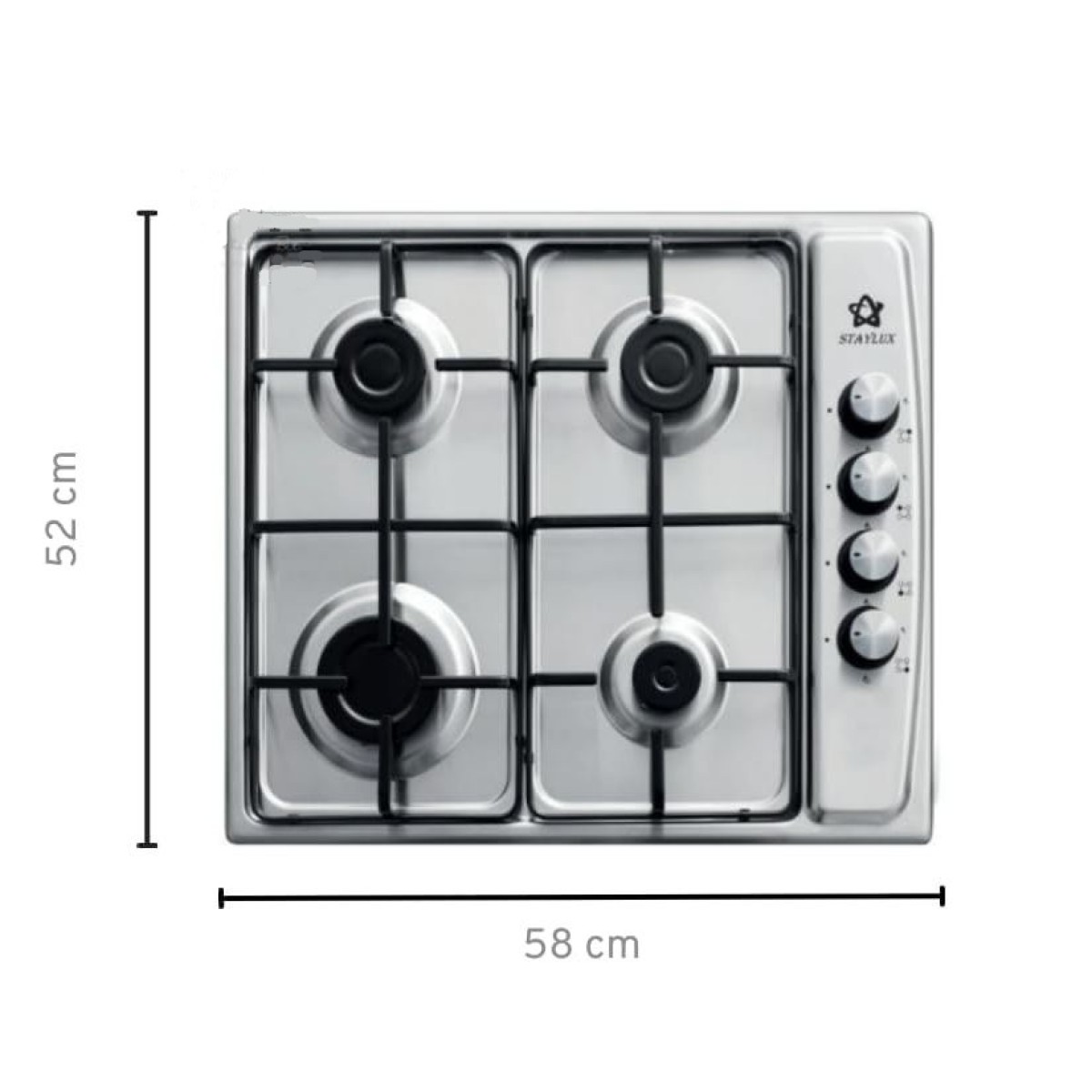 STAYLUX LX-410BF INOX 4 GAS Εντοιχιζόμενη Εστία