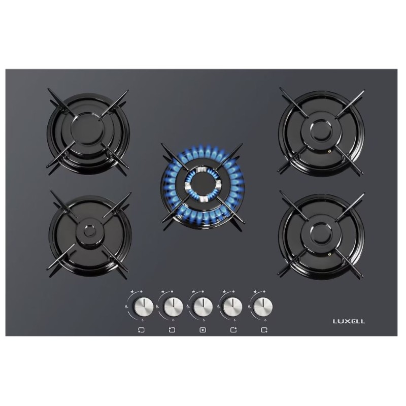 LUXELL C7-50WF Μάυρη Γυάλινη Εντοιχιζόμενη Εστία