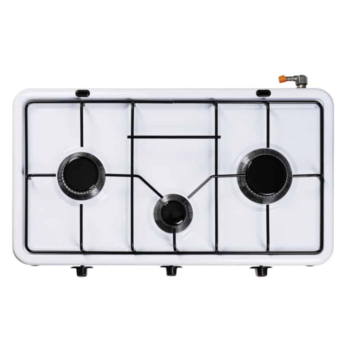 ERTONE ERT-MN-208AB Εστία Υγραερίου Λευκό με 3 Μάτια