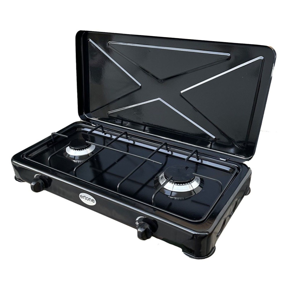 ERTONE ERT-MN-212NG BLACK 2 GAS Επιτραπέζια Εστία