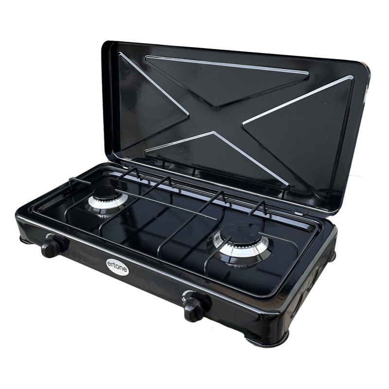 ERTONE ERT-MN-212NG BLACK 2 GAS Επιτραπέζια Εστία