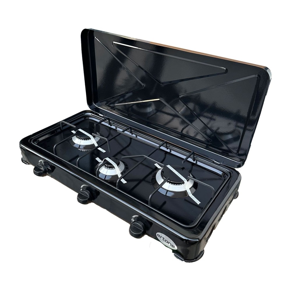 ERTONE ERT-MN-213NG BLACK 3 GAS Εστία Υγραερίου