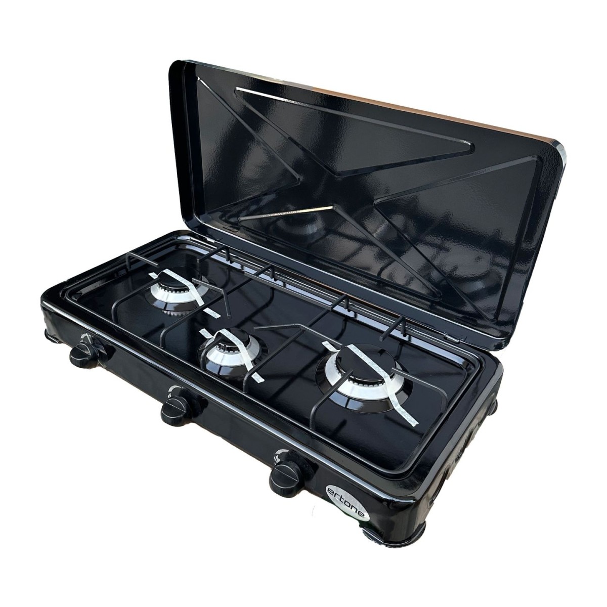 ERTONE ERT-MN-213NG BLACK 3 GAS Εστία Υγραερίου