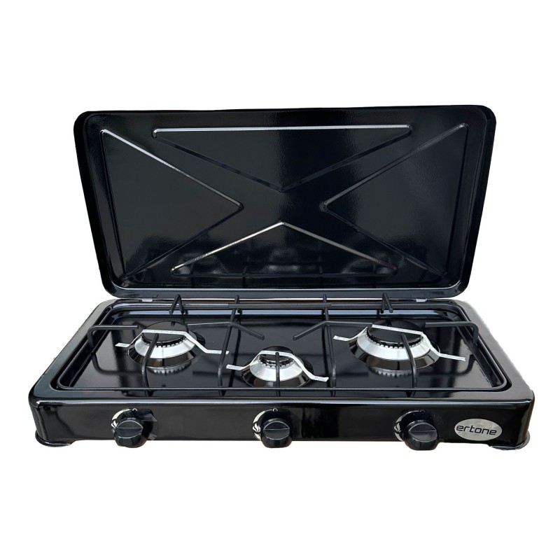 ERTONE ERT-MN-213NG BLACK 3 GAS Εστία Υγραερίου